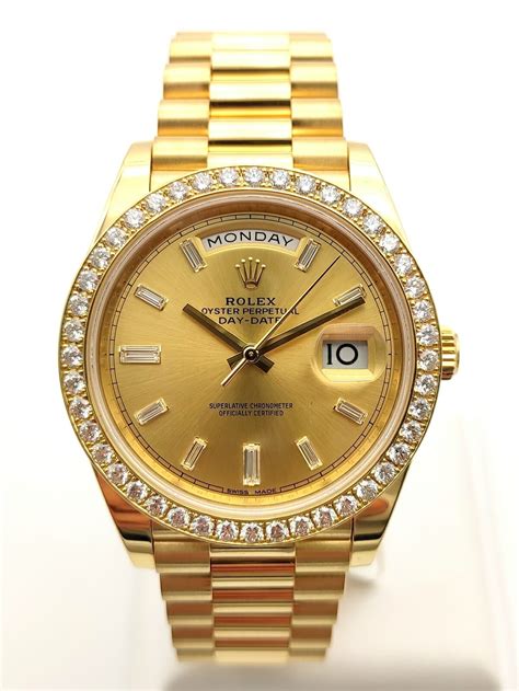 rolex baguette bezel|rolex diamond watch price.